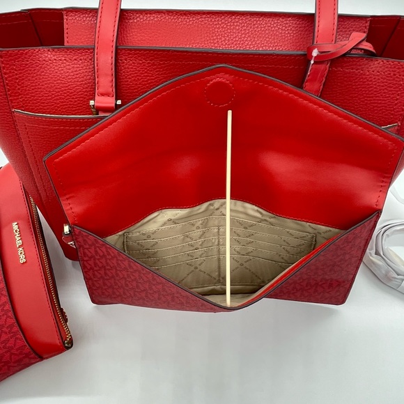 Michael Kors Large Maude Large 3 in 1 Tote Bag Flame - Picture 10 of 16